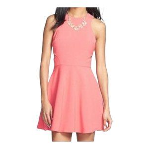 NWT Dee Elle Pink Cut Out Skater Mini Dress